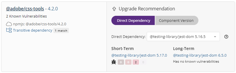 Transitive upgrade guidance